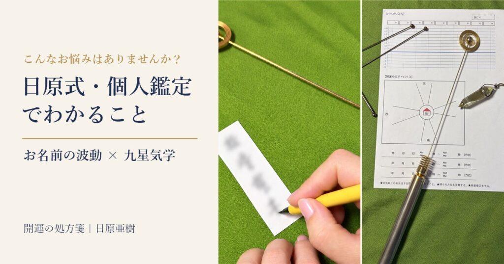 日原式・個人鑑定でわかること（お名前の波動×九星気学）